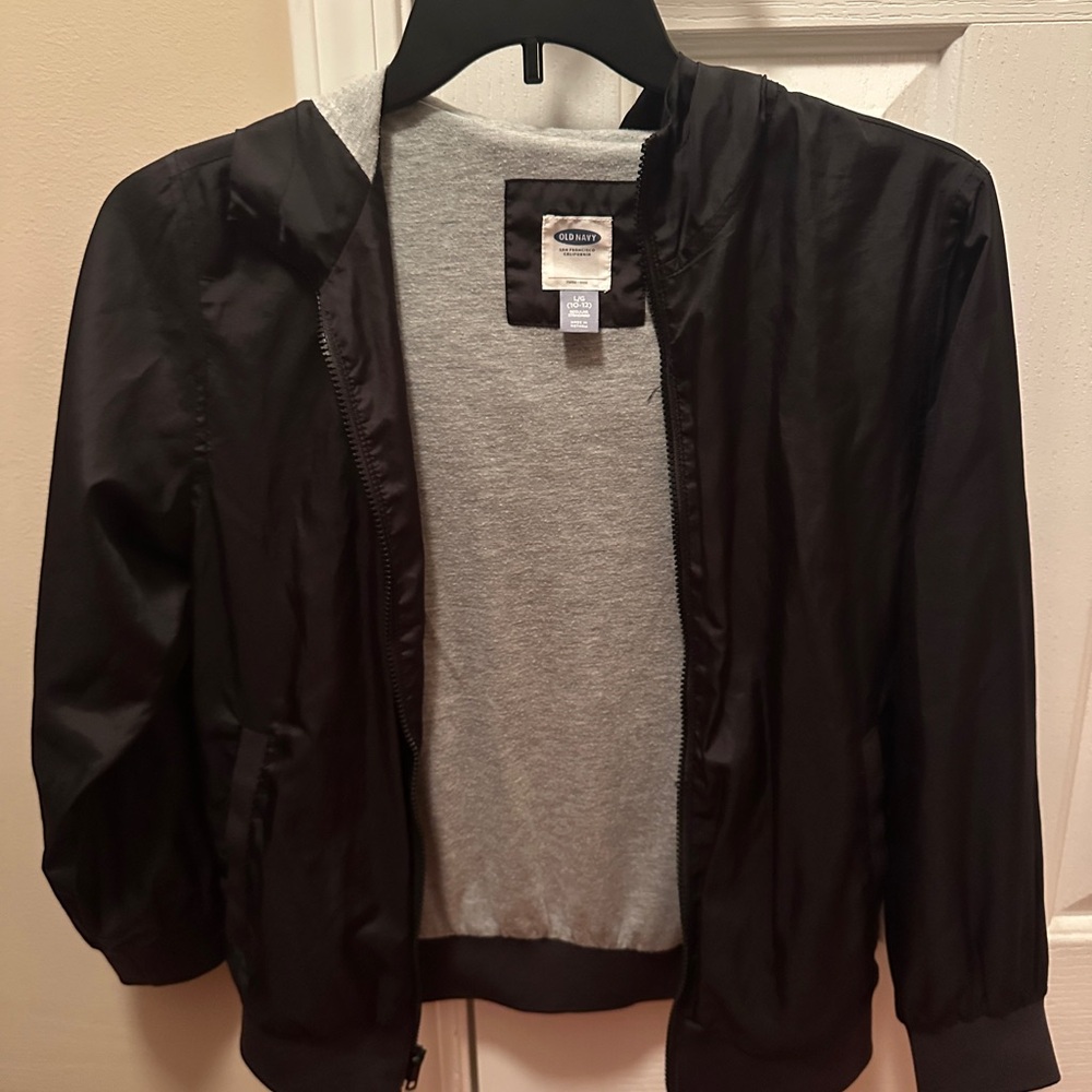 Old Navy Black and Gray RainJacket